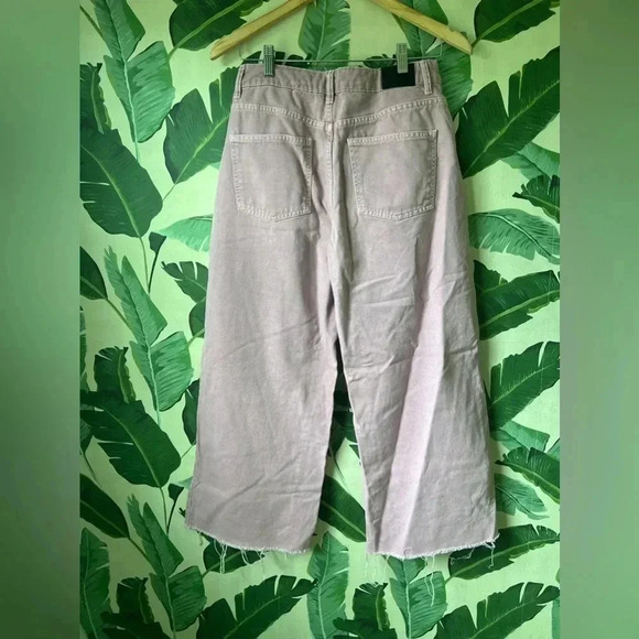 ASOS Berksha Women’s Lilac Purple Wide Leg Crop High Rise Jeans 8 - Picture 8 of 10